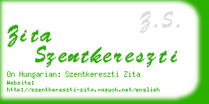 zita szentkereszti business card